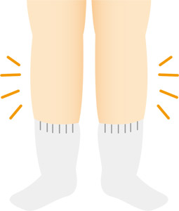 脚がパンパンのイラスト